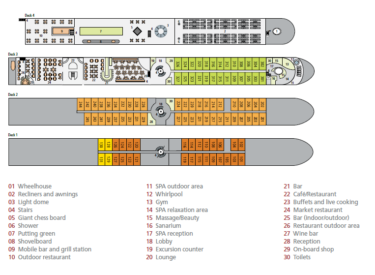 Arosa Brava deck plan